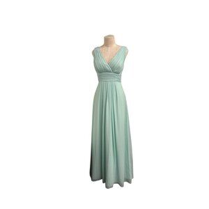 Vintage Bill Levkoff Bridesmaid Dress | Mint Green Maxi | 1980s-90s | Size 6 | R